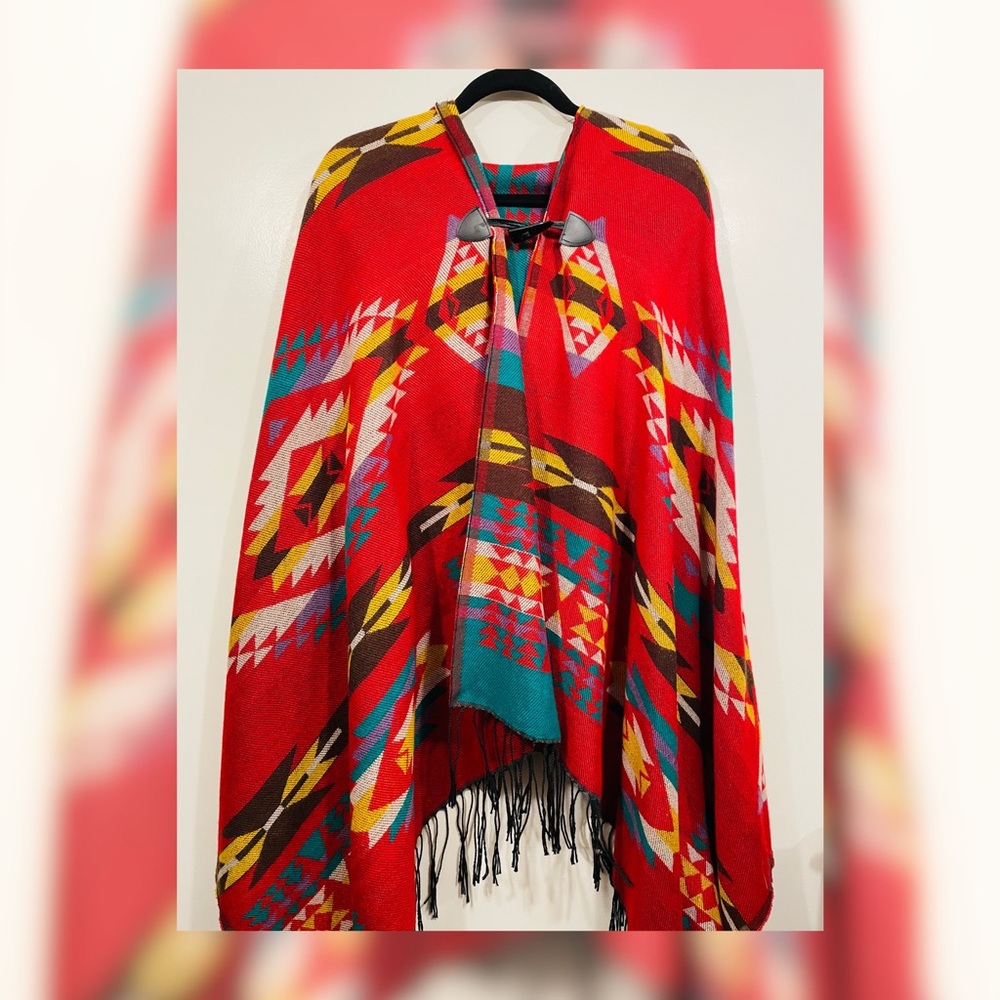 Hooded Aztec Tribal Wrap